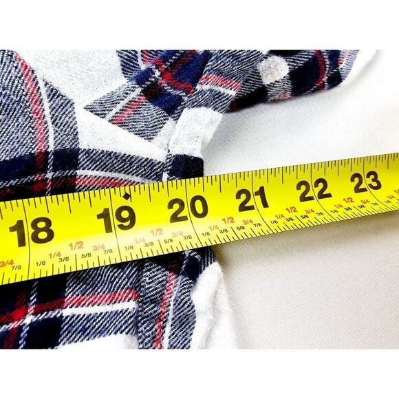 Uniqlo Size Small Men's White Black Red Check Long Sleeve Flannel Cotton Shirt - Picture 2 of 10